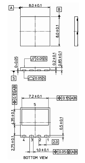 Mechanical Drawing - Toshiba 650V DTMOS-VI Superjunction MOSFETs